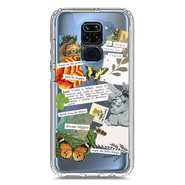 Aesthetic Scrap Design - Design 5 - Soft Phone Case - Crystal Clear Case - Xiaomi Redmi Note 9
