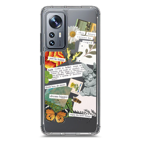 Aesthetic Scrap Design - Design 5 - Soft Phone Case - Crystal Clear Case - Xiaomi 12