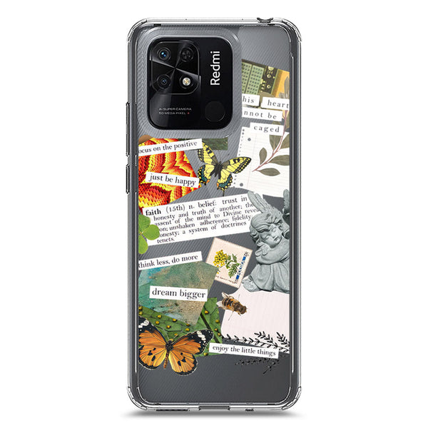 Aesthetic Scrap Design - Design 5 - Soft Phone Case - Crystal Clear Case - Xiaomi Redmi 10C