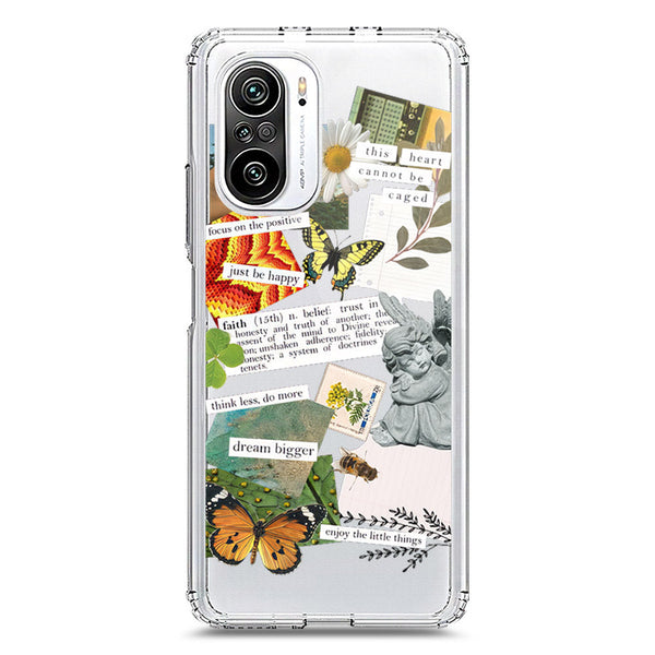 Aesthetic Scrap Design - Design 5 - Soft Phone Case - Crystal Clear Case - Xiaomi Poco F3