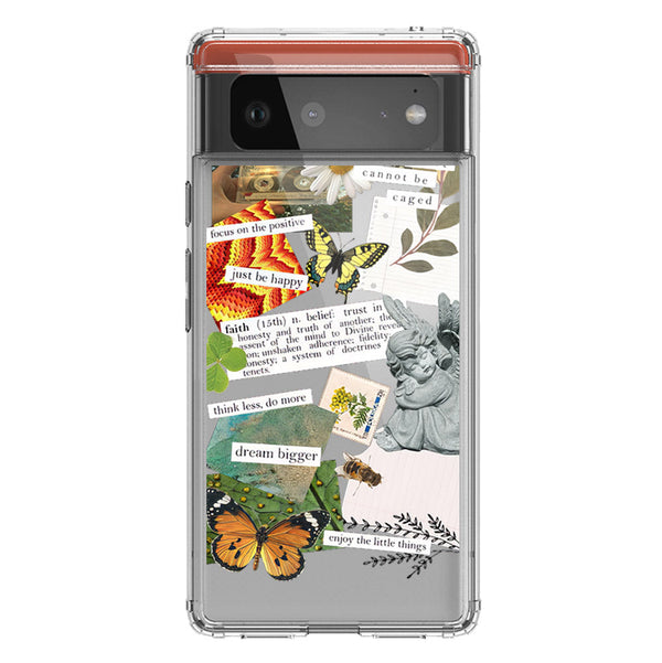 Aesthetic Scrap Design - Design 5 - Soft Phone Case - Crystal Clear Case - Google Pixel 6