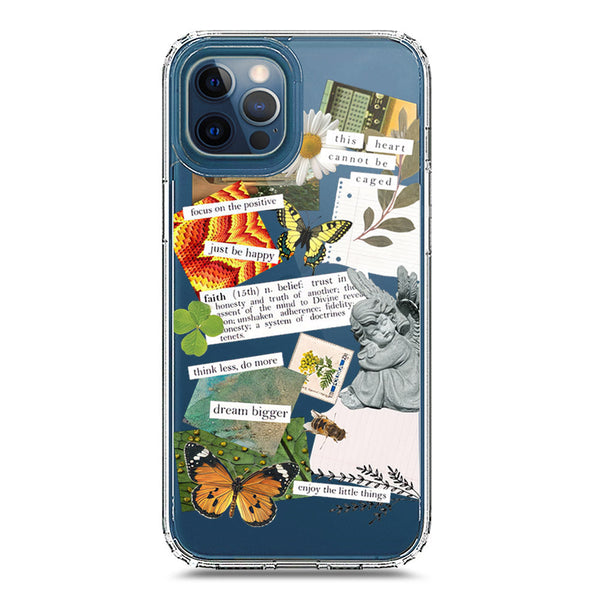 Aesthetic Scrap Design - Design 5 - Soft Phone Case - Crystal Clear Case - iPhone 12 Pro Max