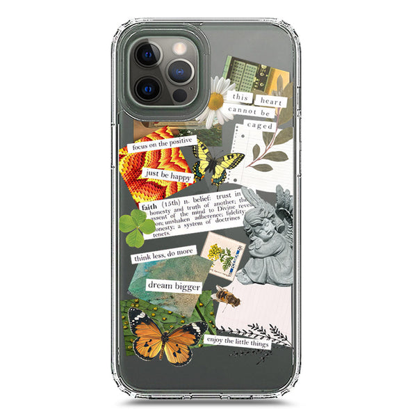 Aesthetic Scrap Design - Design 5 - Soft Phone Case - Crystal Clear Case - iPhone 12 Pro