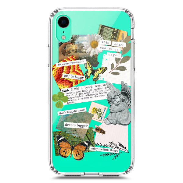 Aesthetic Scrap Design - Design 5 - Soft Phone Case - Crystal Clear Case - iPhone XR