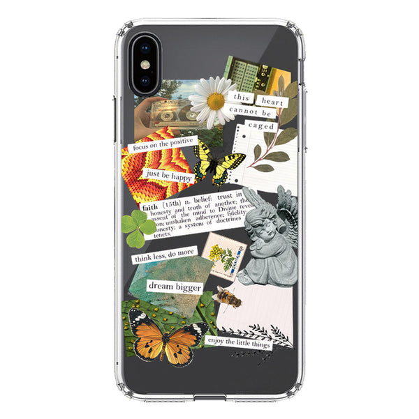 Aesthetic Scrap Design - Design 5 - Soft Phone Case - Crystal Clear Case - iPhone X