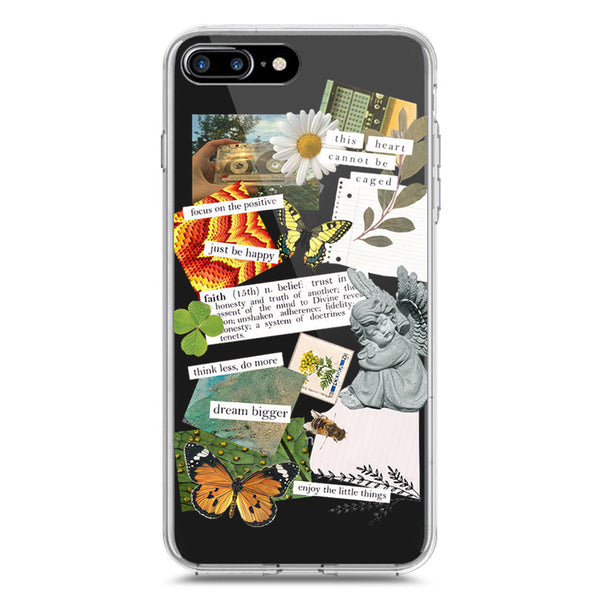 Aesthetic Scrap Design - Design 5 - Soft Phone Case - Crystal Clear Case - iPhone 7 Plus