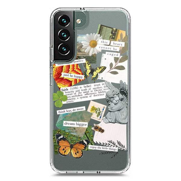 Aesthetic Scrap Design - Design 5 - Soft Phone Case - Crystal Clear Case - Samsung Galaxy S22 Plus 5G