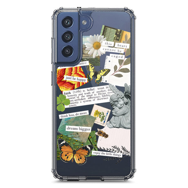 Aesthetic Scrap Design - Design 5 - Soft Phone Case - Crystal Clear Case - Samsung Galaxy S21 FE 5G