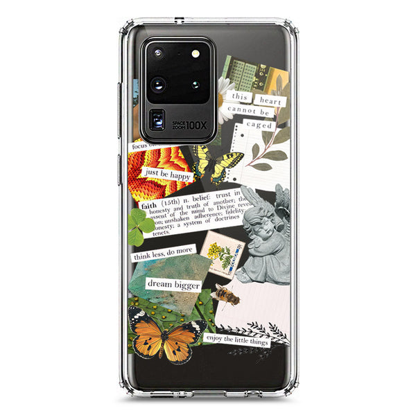 Aesthetic Scrap Design - Design 5 - Soft Phone Case - Crystal Clear Case - Samsung Galaxy S20 Ultra