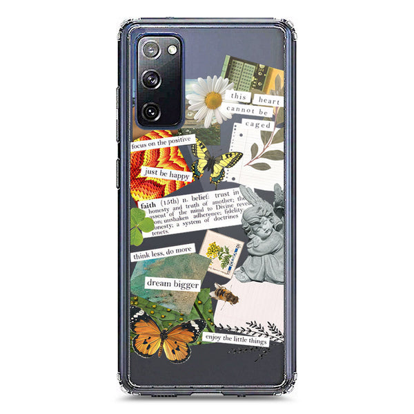 Aesthetic Scrap Design - Design 5 - Soft Phone Case - Crystal Clear Case - Samsung Galaxy S20 FE