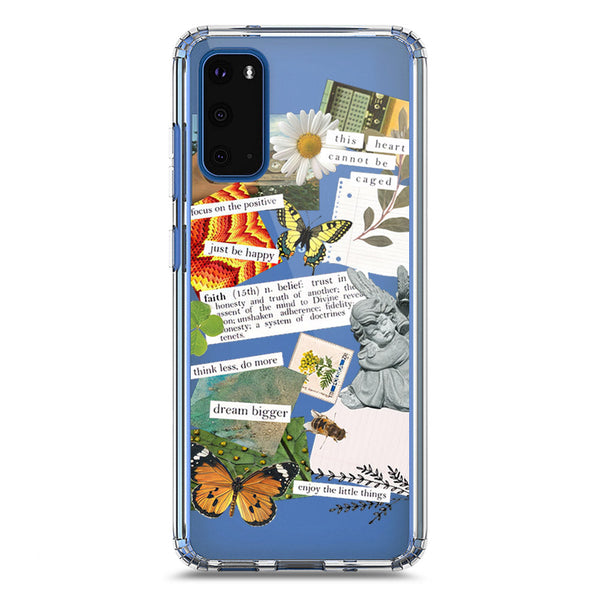 Aesthetic Scrap Design - Design 5 - Soft Phone Case - Crystal Clear Case - Samsung Galaxy S20