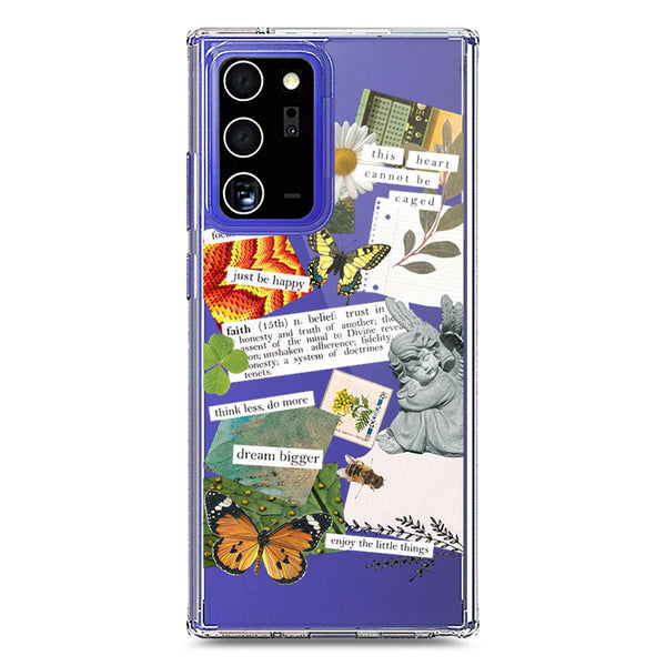 Aesthetic Scrap Design - Design 5 - Soft Phone Case - Crystal Clear Case - Samsung Galaxy Note 20 Ultra