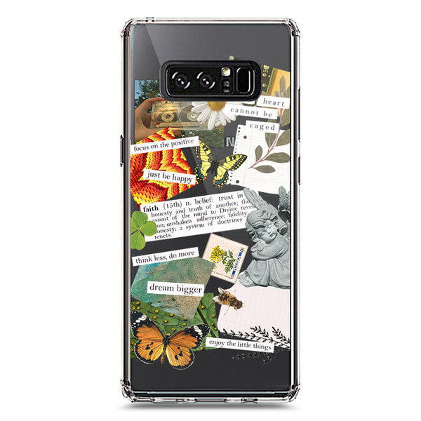 Aesthetic Scrap Design - Design 5 - Soft Phone Case - Crystal Clear Case - Samsung Galaxy Note 8