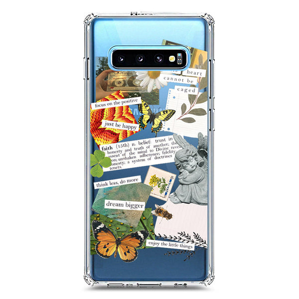 Aesthetic Scrap Design - Design 5 - Soft Phone Case - Crystal Clear Case - Samsung Galaxy S10 Plus