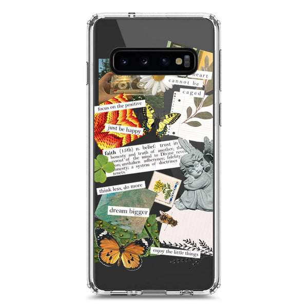 Aesthetic Scrap Design - Design 5 - Soft Phone Case - Crystal Clear Case - Samsung Galaxy S10