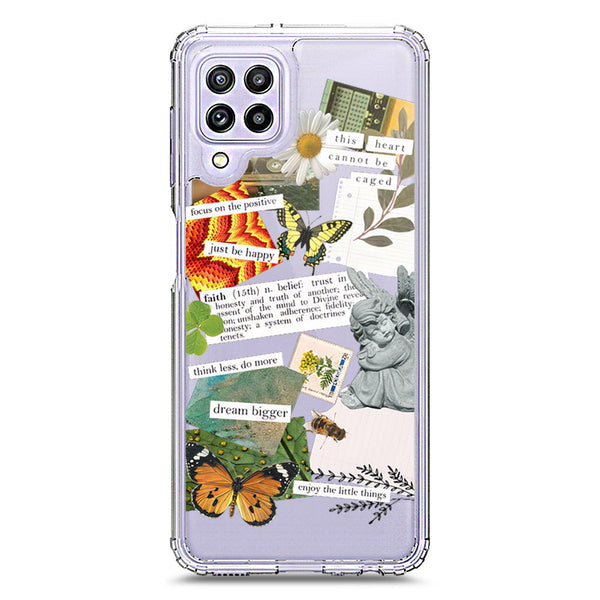 Aesthetic Scrap Design - Design 5 - Soft Phone Case - Crystal Clear Case - Samsung Galaxy M22