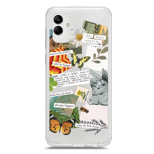 Aesthetic Scrap Design - Design 5 - Soft Phone Case - Crystal Clear Case - Samsung Galaxy M13 5G