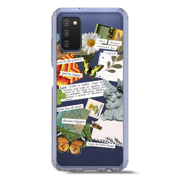 Aesthetic Scrap Design - Design 5 - Soft Phone Case - Crystal Clear Case - Samsung Galaxy M02s
