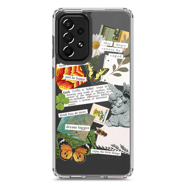 Aesthetic Scrap Design - Design 5 - Soft Phone Case - Crystal Clear Case - Samsung Galaxy A73 5G