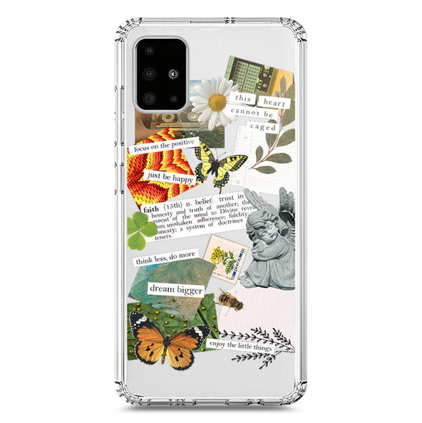 Aesthetic Scrap Design - Design 5 - Soft Phone Case - Crystal Clear Case - Samsung Galaxy A71