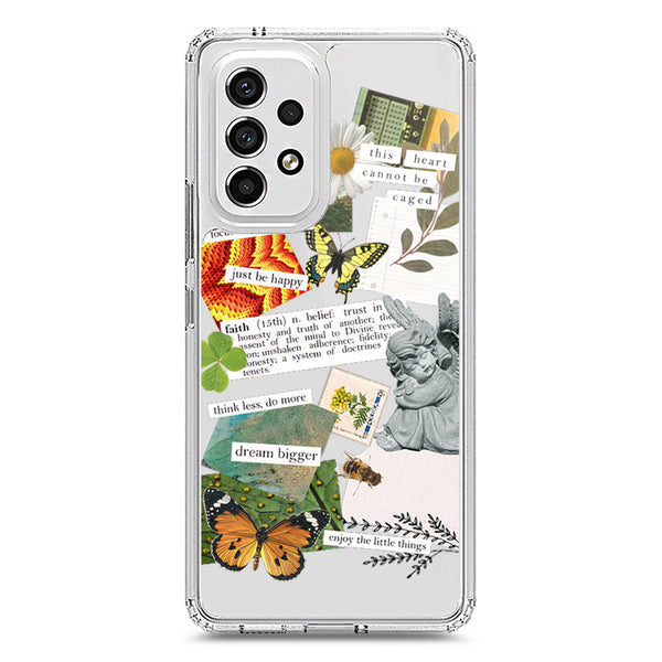 Aesthetic Scrap Design - Design 5 - Soft Phone Case - Crystal Clear Case - Samsung Galaxy A53 5G