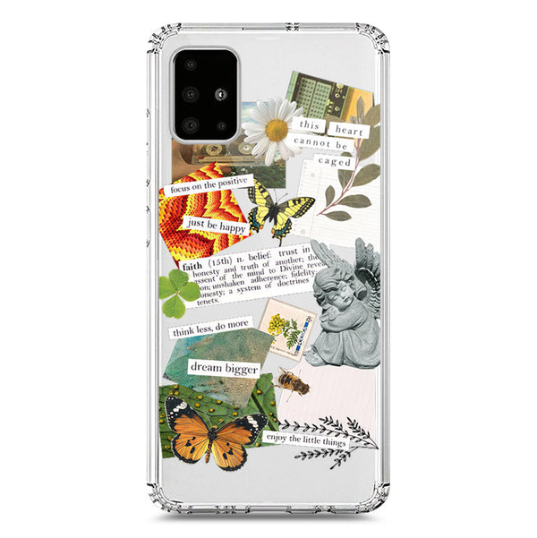 Aesthetic Scrap Design - Design 5 - Soft Phone Case - Crystal Clear Case - Samsung Galaxy A51