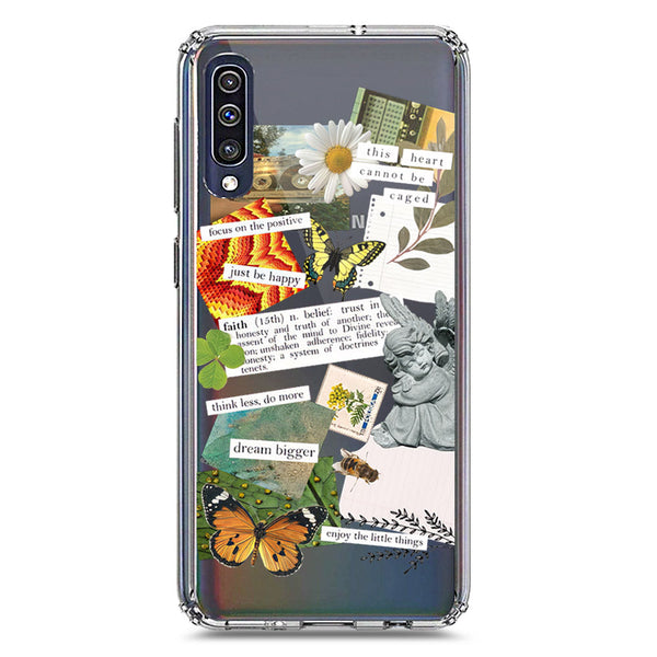 Aesthetic Scrap Design - Design 5 - Soft Phone Case - Crystal Clear Case - Samsung Galaxy A50
