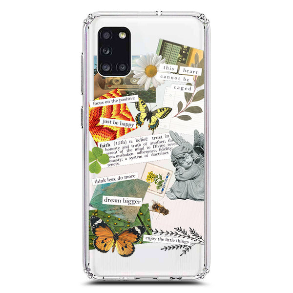 Aesthetic Scrap Design - Design 5 - Soft Phone Case - Crystal Clear Case - Samsung Galaxy A31