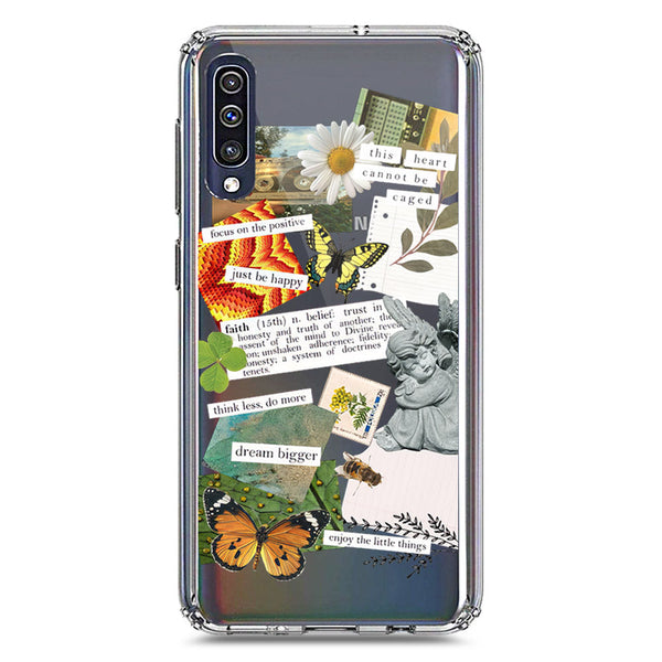 Aesthetic Scrap Design - Design 5 - Soft Phone Case - Crystal Clear Case - Samsung Galaxy A30s