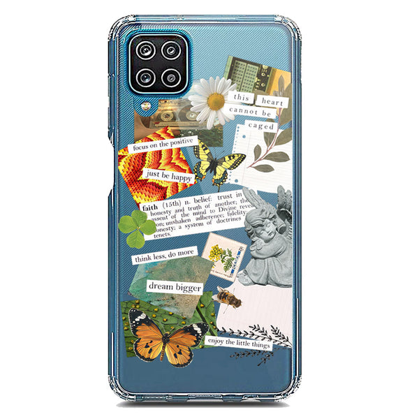 Aesthetic Scrap Design - Design 5 - Soft Phone Case - Crystal Clear Case - Samsung Galaxy A12