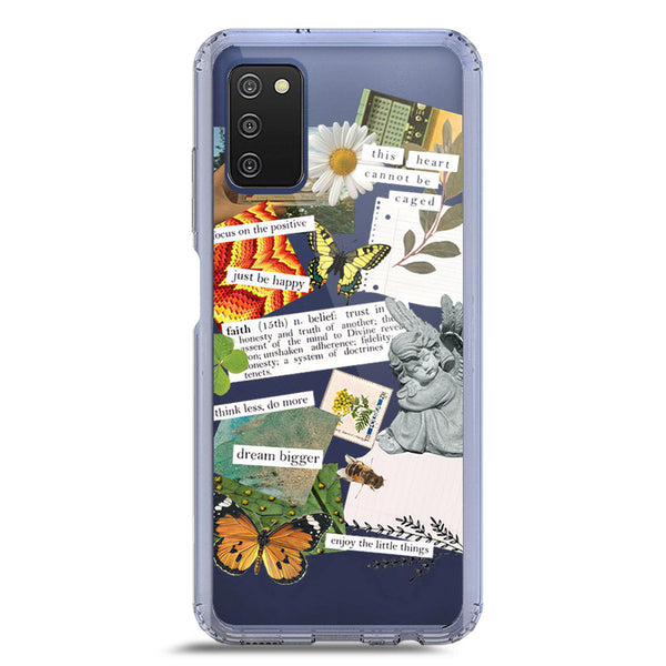 Aesthetic Scrap Design - Design 5 - Soft Phone Case - Crystal Clear Case - Samsung Galaxy A02s