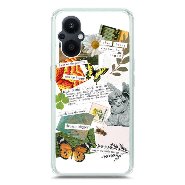 Aesthetic Scrap Design - Design 5 - Soft Phone Case - Crystal Clear Case - Oppo Reno 7 Lite