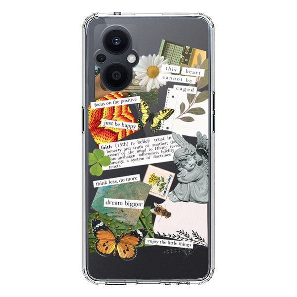 Aesthetic Scrap Design - Design 5 - Soft Phone Case - Crystal Clear Case - Oppo F21 Pro 5G