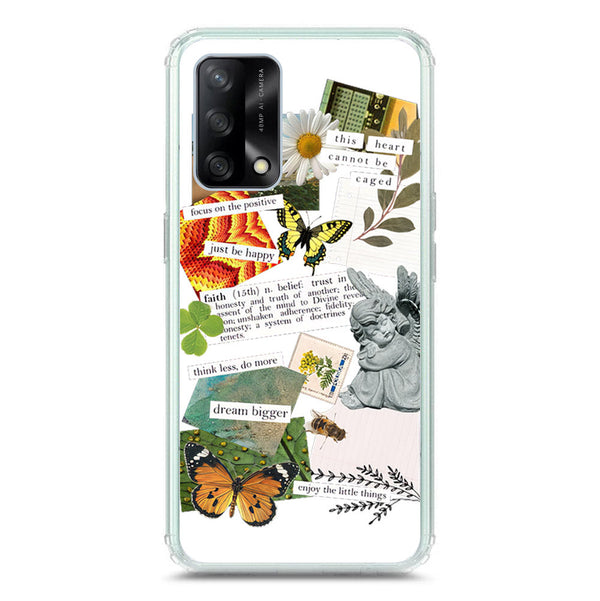 Aesthetic Scrap Design - Design 5 - Soft Phone Case - Crystal Clear Case - Oppo F19s