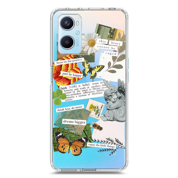 Aesthetic Scrap Design - Design 5 - Soft Phone Case - Crystal Clear Case - Oppo A96 4G