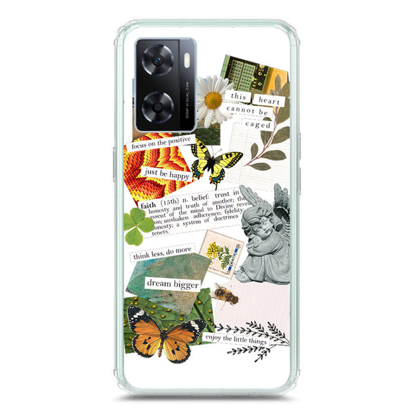 Aesthetic Scrap Design - Design 5 - Soft Phone Case - Crystal Clear Case - Oppo A77 4G