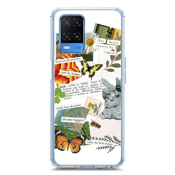 Aesthetic Scrap Design - Design 5 - Soft Phone Case - Crystal Clear Case - Oppo A54 4G