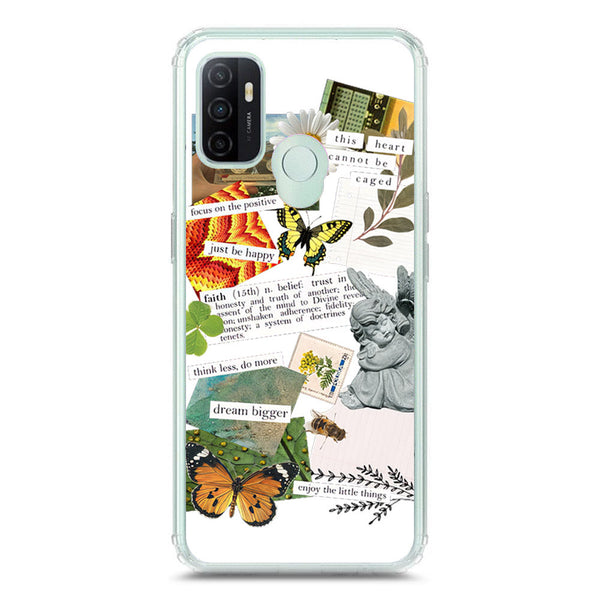 Aesthetic Scrap Design - Design 5 - Soft Phone Case - Crystal Clear Case - Oppo A53
