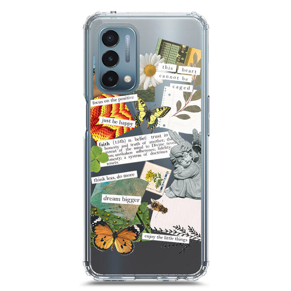 Aesthetic Scrap Design - Design 5 - Soft Phone Case - Crystal Clear Case - OnePlus Nord N200 5G