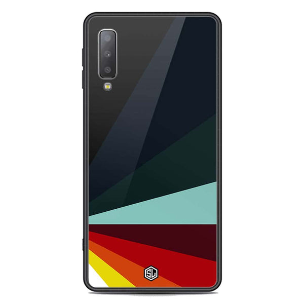 Retro Stripes Series Soft Phone Case - Premium Glass Case - Samsung Galaxy A7 2018