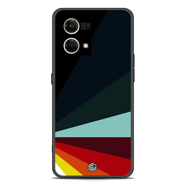 Retro Stripes Series Soft Phone Case - Premium Glass Case - Oppo Reno 7 4G