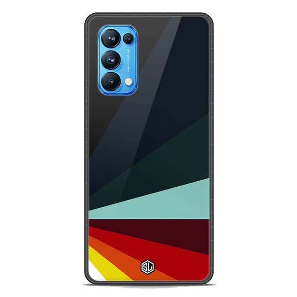 Retro Stripes Series Soft Phone Case - Premium Glass Case - Oppo Reno 5 Pro 5G