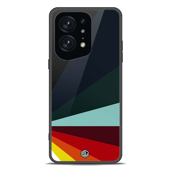 Retro Stripes Series Soft Phone Case - Premium Glass Case - Oppo Find X5 Pro