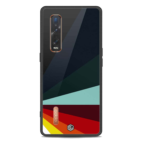 Retro Stripes Series Soft Phone Case - Premium Glass Case - Oppo Find X2 Pro