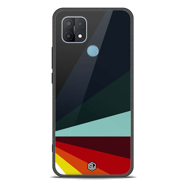 Retro Stripes Series Soft Phone Case - Premium Glass Case - Oppo A15