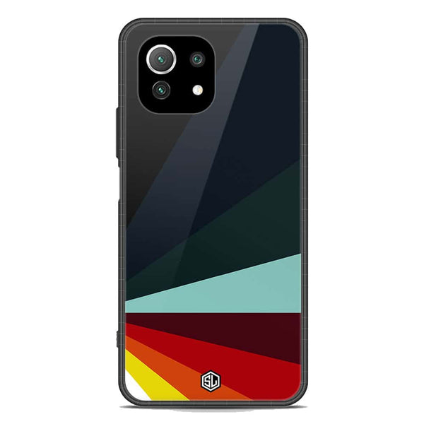 Retro Stripes Series Soft Phone Case - Premium Glass Case - Xiaomi Mi 11 Lite