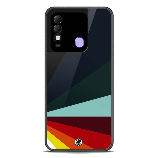 Retro Stripes Series Soft Phone Case - Premium Glass Case - Tecno Spark 8