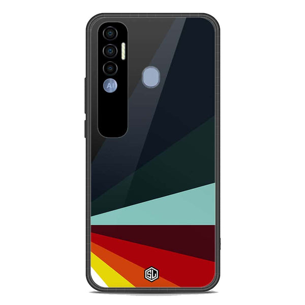 Retro Stripes Series Soft Phone Case - Premium Glass Case - Tecno Spark 7 Pro