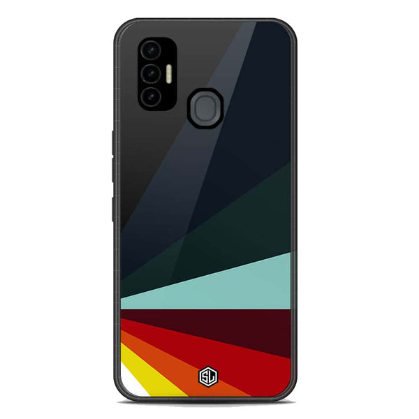 Retro Stripes Series Soft Phone Case - Premium Glass Case - Tecno Spark 7