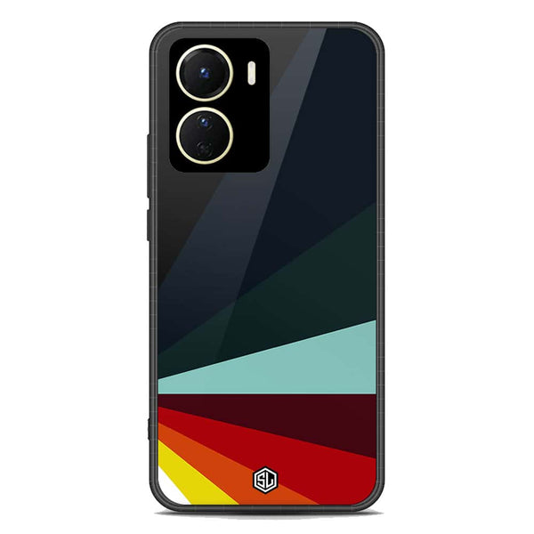 Retro Stripes Series Soft Phone Case - Premium Glass Case - Vivo Y56 5G